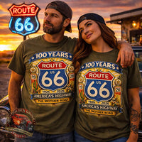 Route 66 100 Years Shirt | Route 66 Centennial Tee | Americas Highway Shirt | Vintage Route 66 Shirt | Mother Road Tee