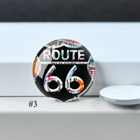 Route 66 Cabochon, New Mexcio Glass Dome, 100th Anniversary 10mm - 40mm Photo Paper Glass Dome, Image Glass Cameo Accessory -DN4448