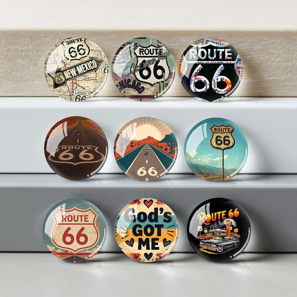 Route 66 Cabochon, New Mexcio Glass Dome, 100th Anniversary 10mm - 40mm Photo Paper Glass Dome, Image Glass Cameo Accessory -DN4448