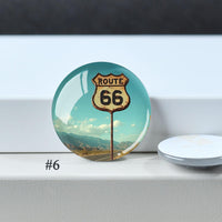 Route 66 Cabochon, New Mexcio Glass Dome, 100th Anniversary 10mm - 40mm Photo Paper Glass Dome, Image Glass Cameo Accessory -DN4448