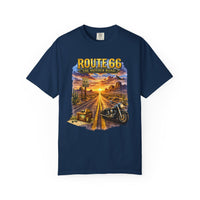 Route 66 Graphic Tee, Vintage Motorcycle Desert Road Trip Shirt