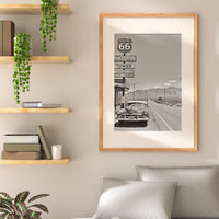 Route 66 Black and White Photo, American Road Trip Wall Art, Instant Download, Vintage Print, Photography Prints, Quality Photo Art Print