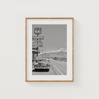 Route 66 Black and White Photo, American Road Trip Wall Art, Instant Download, Vintage Print, Photography Prints, Quality Photo Art Print