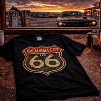 Oklahoma City Route 66 Shirt | Vintage Route 66 Tee | Retro Road Trip Shirt | Oklahoma Gift | Historic US 66 Travel Tee | Unisex Tee