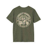 Route 66 America's Highway Motorcycle T-Shirt | The Mother Road Biker Gift | Unisex Biker Shirt