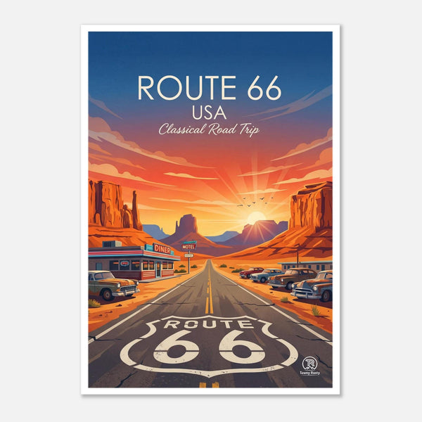 Route 66 Travel Print, Travel Poster, USA