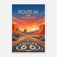 Route 66 Travel Print, Travel Poster, USA