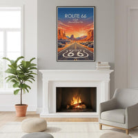 Route 66 Travel Print, Travel Poster, USA