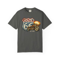 route 66 Motorcycle T-shirt Vintage Highway Shield Sunset Biker Gift 100th Anniversary Vintage Road Sign Tshirt Spirited USA Mother Road