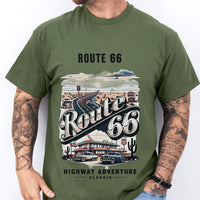 Route 66 Vintage T-shirt - Highway Adventure Road Trip Shirt, Retro Americana Travel Tee, Unisex, Classic Road Trip Gift,Gift for him/her