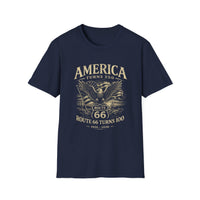 America 250 Shirt Route 66 100 Vintage Patriotic Eagle Tee 1776 2026 USA Retro Distressed Route 66 Shirt Americana Tee