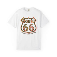 Route 66 floral shirt retro highway graphic tee vintage americana shirt road trip shirt women route 66 aesthetic comfort colors 1717
