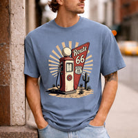 Route 66 Centennial Shirt Vintage Gas Pump Tee Desert Road Trip Shirt Mens Retro Travel T-Shirt 100 Years 1926 2026 Gift For Him