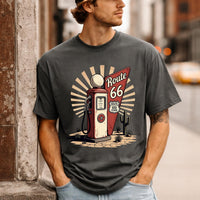 Route 66 Centennial Shirt Vintage Gas Pump Tee Desert Road Trip Shirt Mens Retro Travel T-Shirt 100 Years 1926 2026 Gift For Him