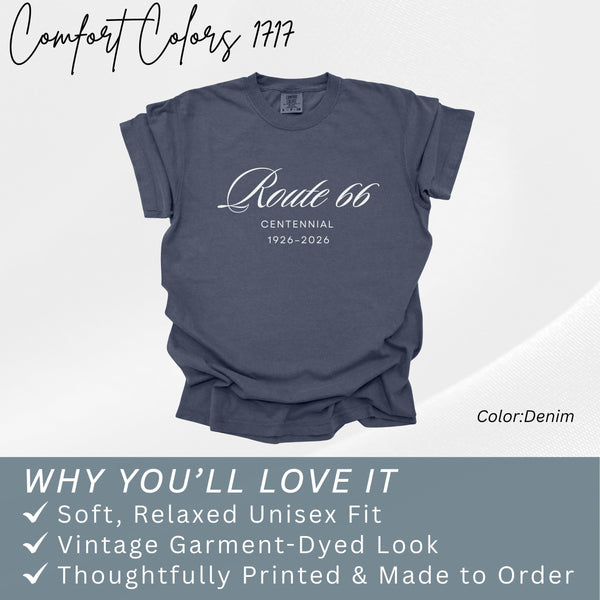 Route 66 Centennial 100th Anniversary Shirt 1926–2026 Historic Route66 Souvenir Tee USA Road Trip Highway 66 Mother Road Tee