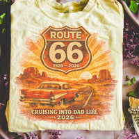 Route 66 Dad T-shirt PNG, Father Baby Announcement digital download, First Time Dad Sublimation, Father's Day Gift