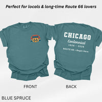Route 66 Chicago Shirt, Begin Here Tee, Historic Route 66 Illinois Shirt, Road Trip Shirt USA, Vintage Americana Travel Tee