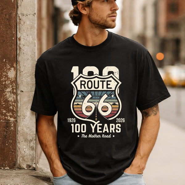 Route 66 Shirt 100 Years 1926 2026 Centennial Shirt Vintage Route 66 Tee Road Trip Shirt Biker Shirt America Highway Tee