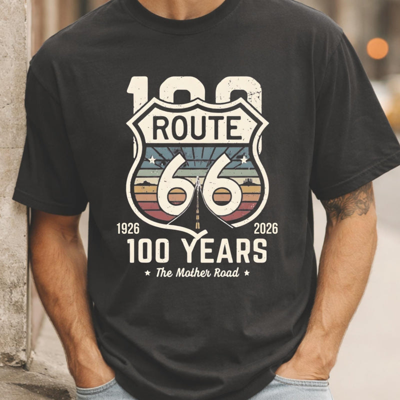 Route 66 Shirt 100 Years 1926 2026 Centennial Shirt Vintage Route 66 Tee Road Trip Shirt Biker Shirt America Highway Tee