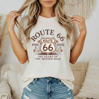 Route 66 Shield 100 Years T-shirt | 1926-2026 Mother Road Tee Road Trip Travel Shirt