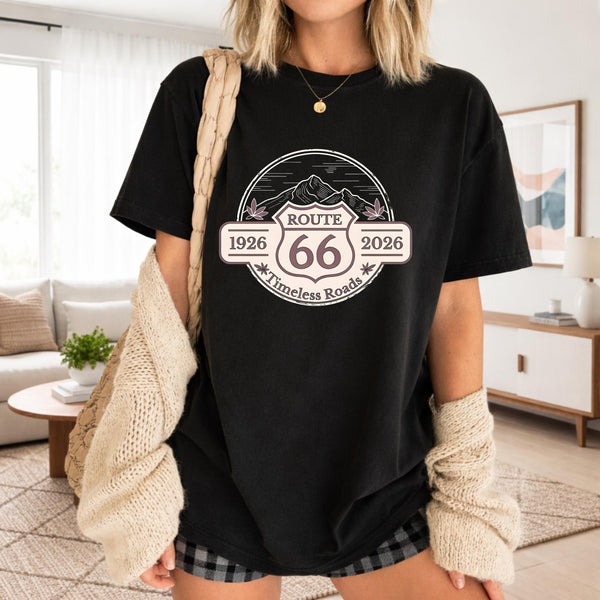 Route 66 T-shirt | 100 Year Anniversary tee Vintage Highway Badge