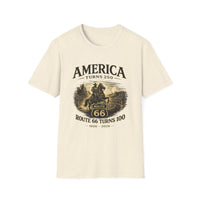 Vintage Western Cowboy Shirt, America 250th 2026, Route 66 Centennial Tee, Patriotic USA Shirt