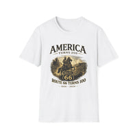 Vintage Western Cowboy Shirt, America 250th 2026, Route 66 Centennial Tee, Patriotic USA Shirt