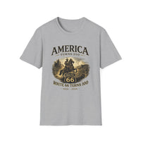 Vintage Western Cowboy Shirt, America 250th 2026, Route 66 Centennial Tee, Patriotic USA Shirt