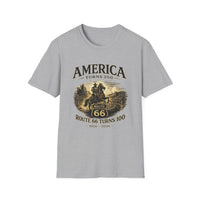 Vintage Western Cowboy Shirt, America 250th 2026, Route 66 Centennial Tee, Patriotic USA Shirt