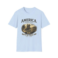 Vintage Western Cowboy Shirt, America 250th 2026, Route 66 Centennial Tee, Patriotic USA Shirt