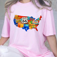 Route 66 100 Years Tee, Historic Route 66 Vintage Tee, Route 66 Tee, Route 66 Classic Tee, Vintage Travel Tee, Travel Tee, Historic Tee