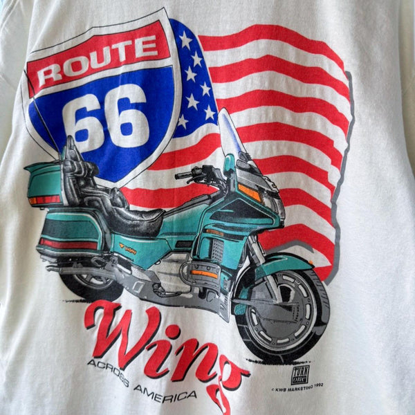 Route 66 Wing Across America vintage 1992 t-shirt size XL