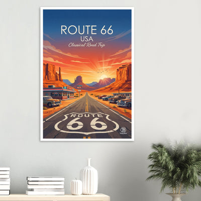Route 66 Travel Print, Travel Poster, USA