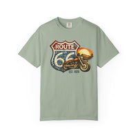 route 66 Motorcycle T-shirt Vintage Highway Shield Sunset Biker Gift 100th Anniversary Vintage Road Sign Tshirt Spirited USA Mother Road