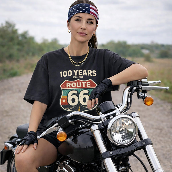 Route 66 Centennial Shirt, Comfort Colors Vintage Americana Road Trip Tee