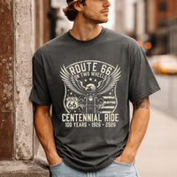 Route 66 Centennial Shirt Eagle Biker Tee Vintage Motorcycle Shirt 100 Years Route 66 American Flag Shirt 1926 2026 Gift