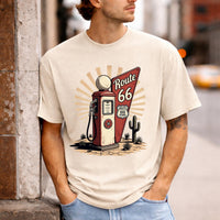 Route 66 Centennial Shirt Vintage Gas Pump Tee Desert Road Trip Shirt Mens Retro Travel T-Shirt 100 Years 1926 2026 Gift For Him