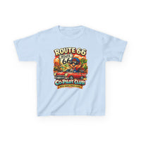 Route 66 Centennial Kids Shirt - 100th Anniversary 2026 Road Trip Tee - Co-Pilot Club Youth Graphic T-Shirt - Family Vacation Retro Car