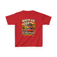 Route 66 Centennial Kids Shirt - 100th Anniversary 2026 Road Trip Tee - Co-Pilot Club Youth Graphic T-Shirt - Family Vacation Retro Car