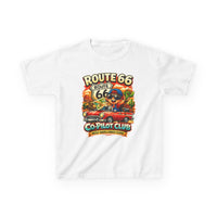 Route 66 Centennial Kids Shirt - 100th Anniversary 2026 Road Trip Tee - Co-Pilot Club Youth Graphic T-Shirt - Family Vacation Retro Car