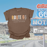 Route 66 100 Years Shirt Anniversary Route66 Centennial 100th Sweatshirt Historic Route 66 Souvenir USA Road Trip Retro Minimalist Style Tee