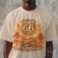 Route 66 Dad T-shirt PNG, Father Baby Announcement digital download, First Time Dad Sublimation, Father's Day Gift
