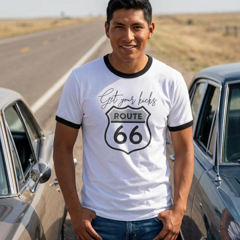Route 66 Road Sign shirt | Retro Highway Travel Tee