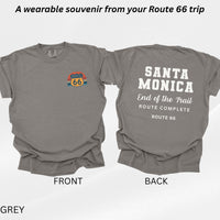 Route 66 Santa Monica Shirt, End of the Trail Tee, California Route 66 Shirt, Road Trip Destination Tee, Travel Shirt USA