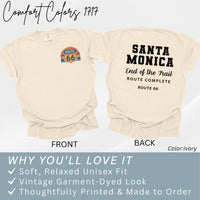 Route 66 Santa Monica Shirt, End of the Trail Tee, California Route 66 Shirt, Road Trip Destination Tee, Travel Shirt USA
