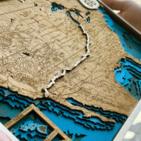 Route 66 Map Wall Art USA Road Trip Map