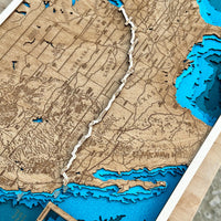 Route 66 Map Wall Art USA Road Trip Map