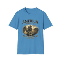 Vintage Western Cowboy Shirt, America 250th 2026, Route 66 Centennial Tee, Patriotic USA Shirt