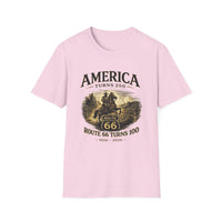 Vintage Western Cowboy Shirt, America 250th 2026, Route 66 Centennial Tee, Patriotic USA Shirt