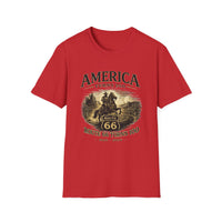 Vintage Western Cowboy Shirt, America 250th 2026, Route 66 Centennial Tee, Patriotic USA Shirt